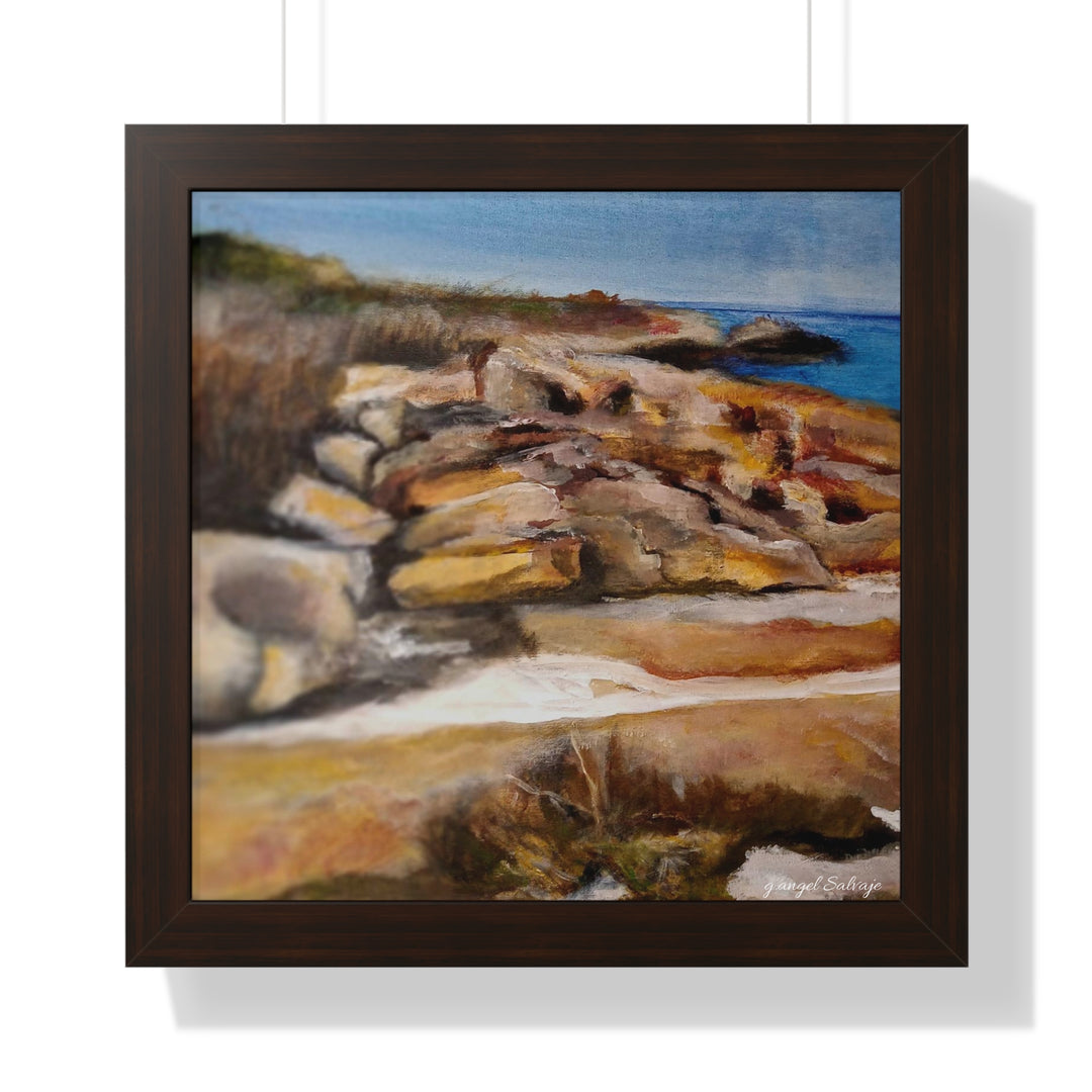 Framed Poster - Seaside Escape by g angel Salvaje
