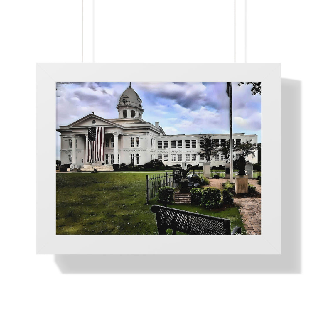 Colbert County Courthouse Memorial Framed Horizontal Poster