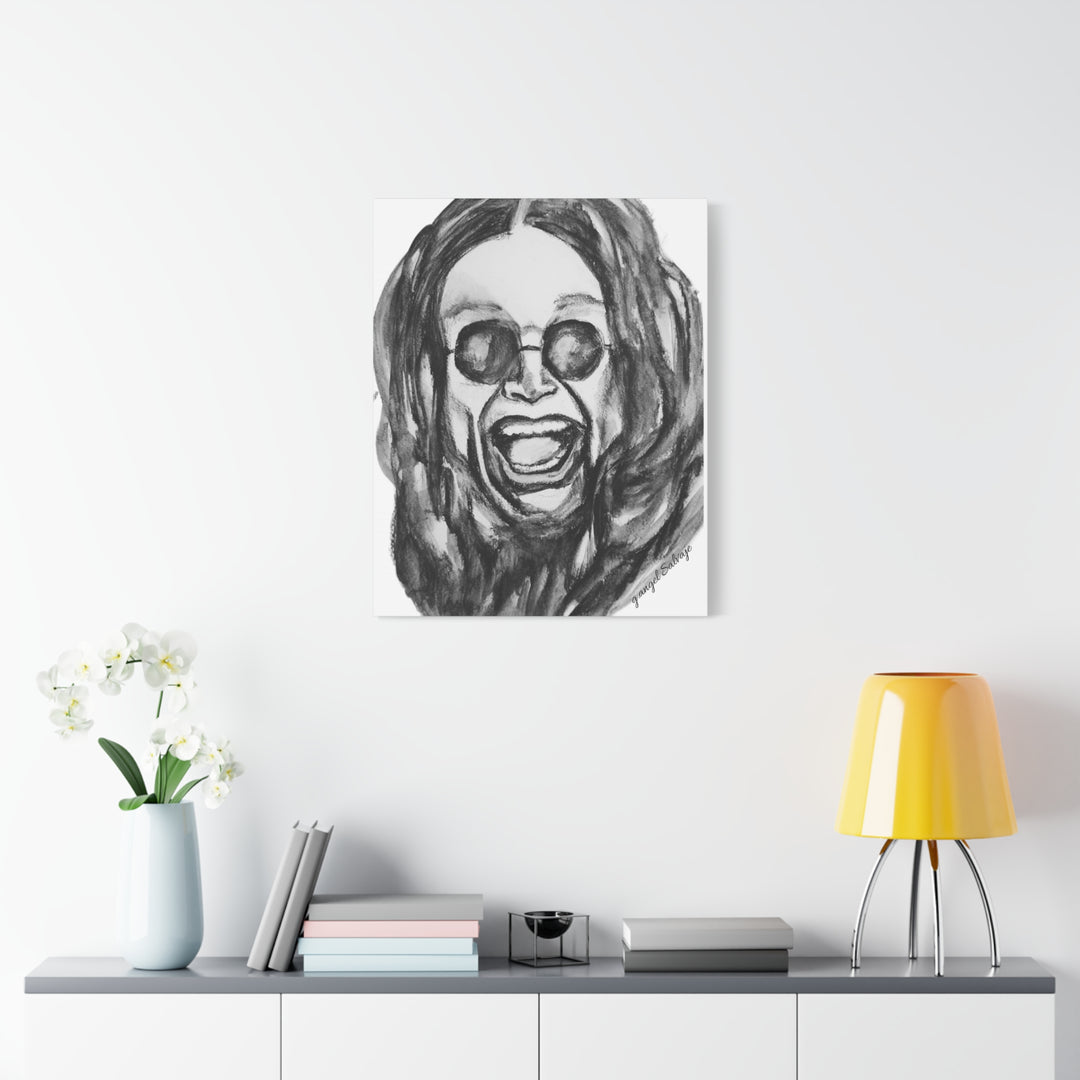Canvas Print - Ozzy Osborne Painting by g angel Salvaje