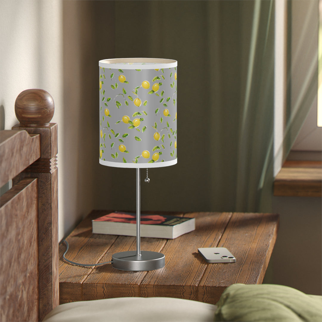 Grey Lemon Lamp on a Stand, US|CA plug
