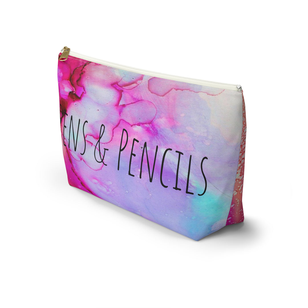 Color Swirl Pens and Pencils Accessory Pouch w T-bottom