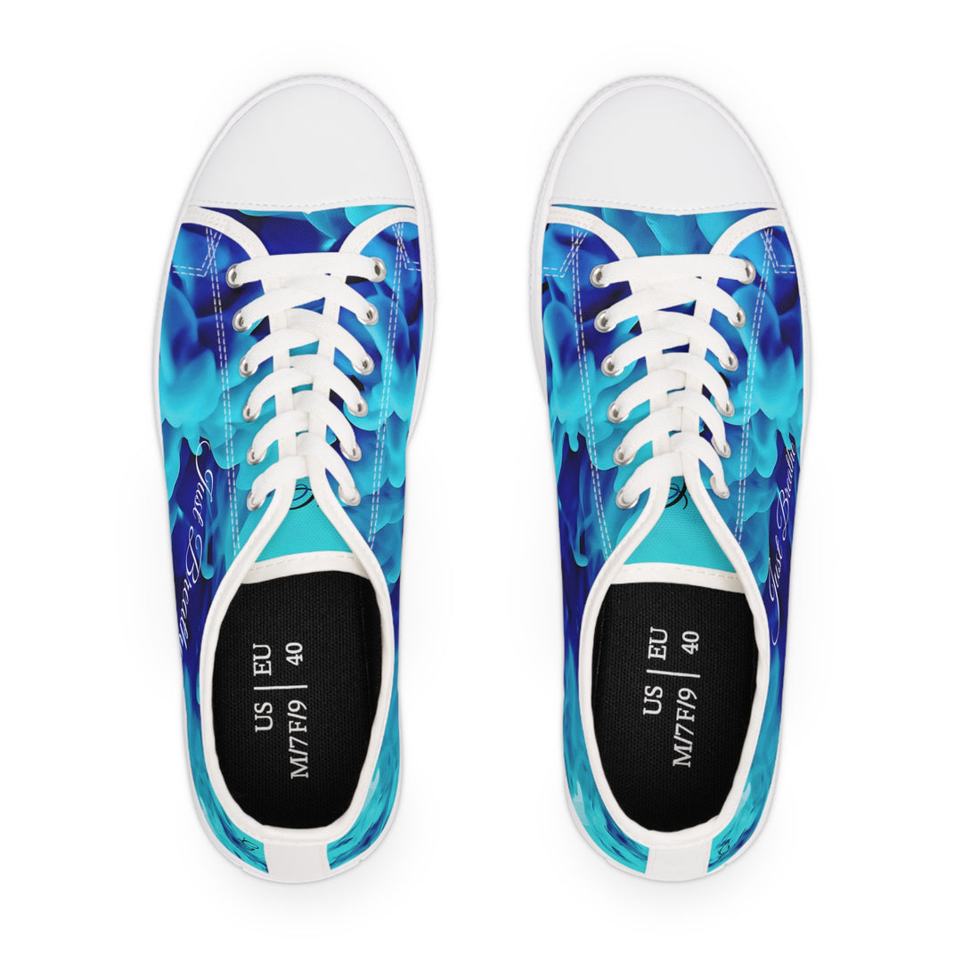 Just Breathe , Respiratory Therapist Vibes Women's Low Top Sneakers
