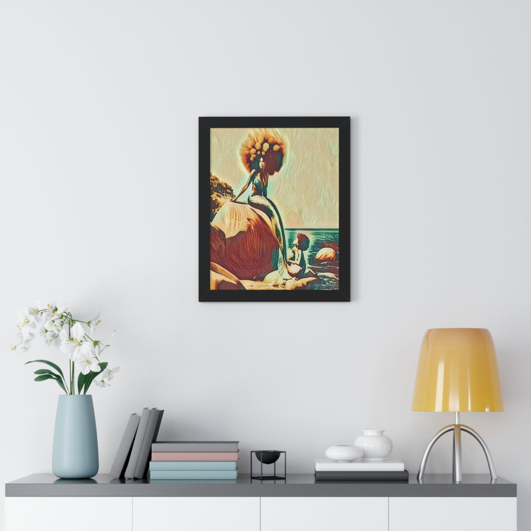 Mermaid Madonna Framed Vertical Poster