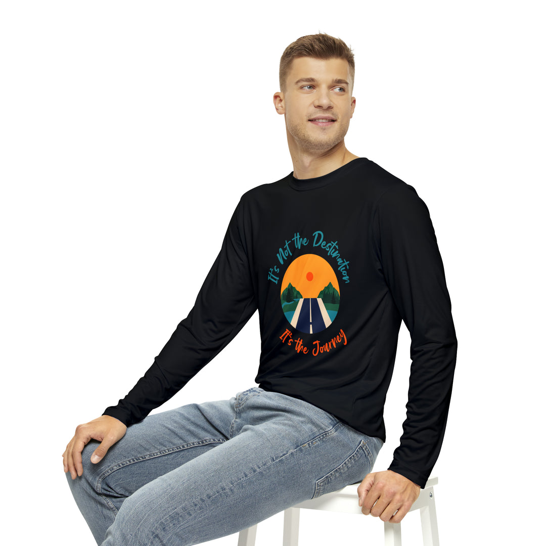 It's Not the Destination Men's Long Sleeve Shirt (AOP)