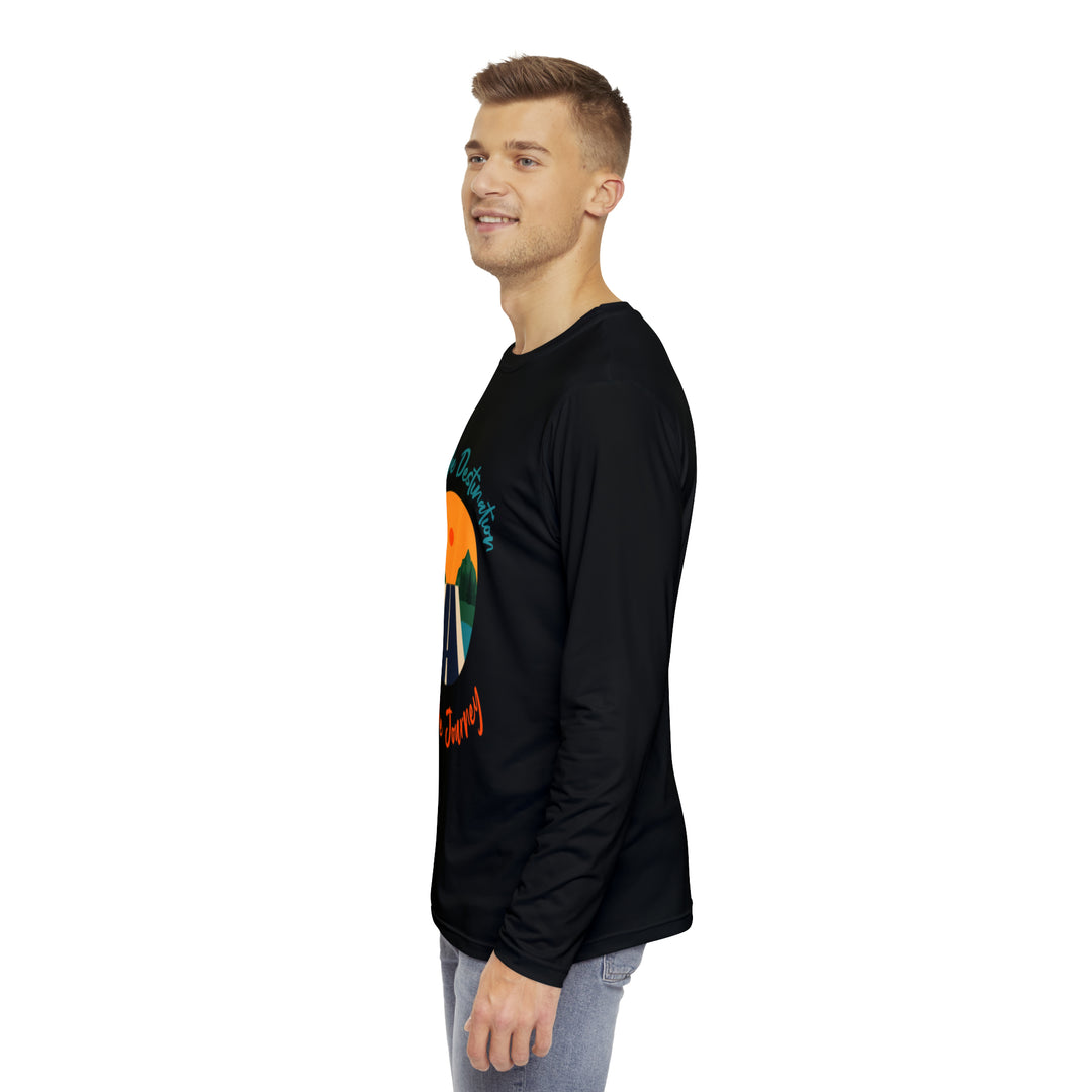 It's Not the Destination Men's Long Sleeve Shirt (AOP)
