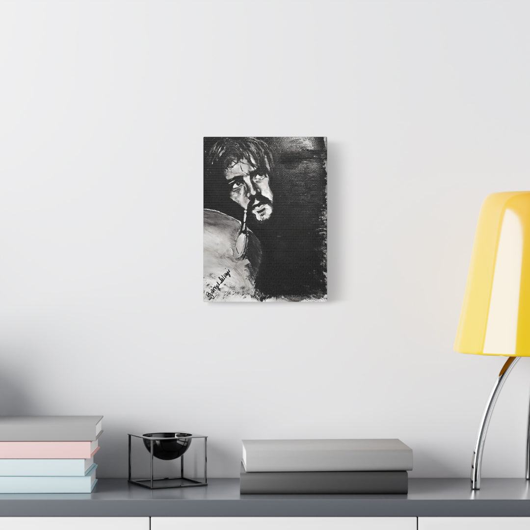 Canvas Print - Jon Bonham Black and White Painting