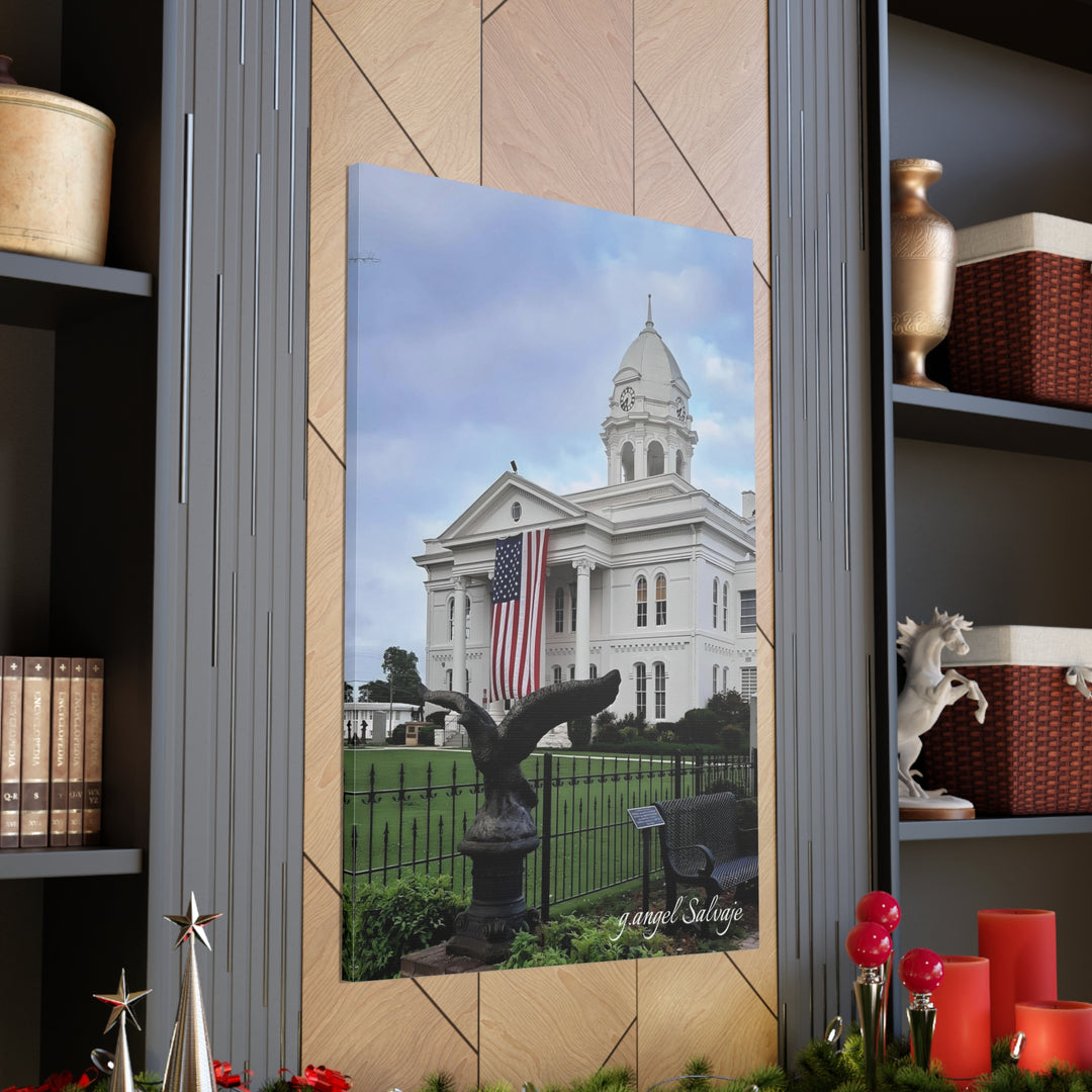 Colbert County Flag and Eagle Canvas Gallery Wraps