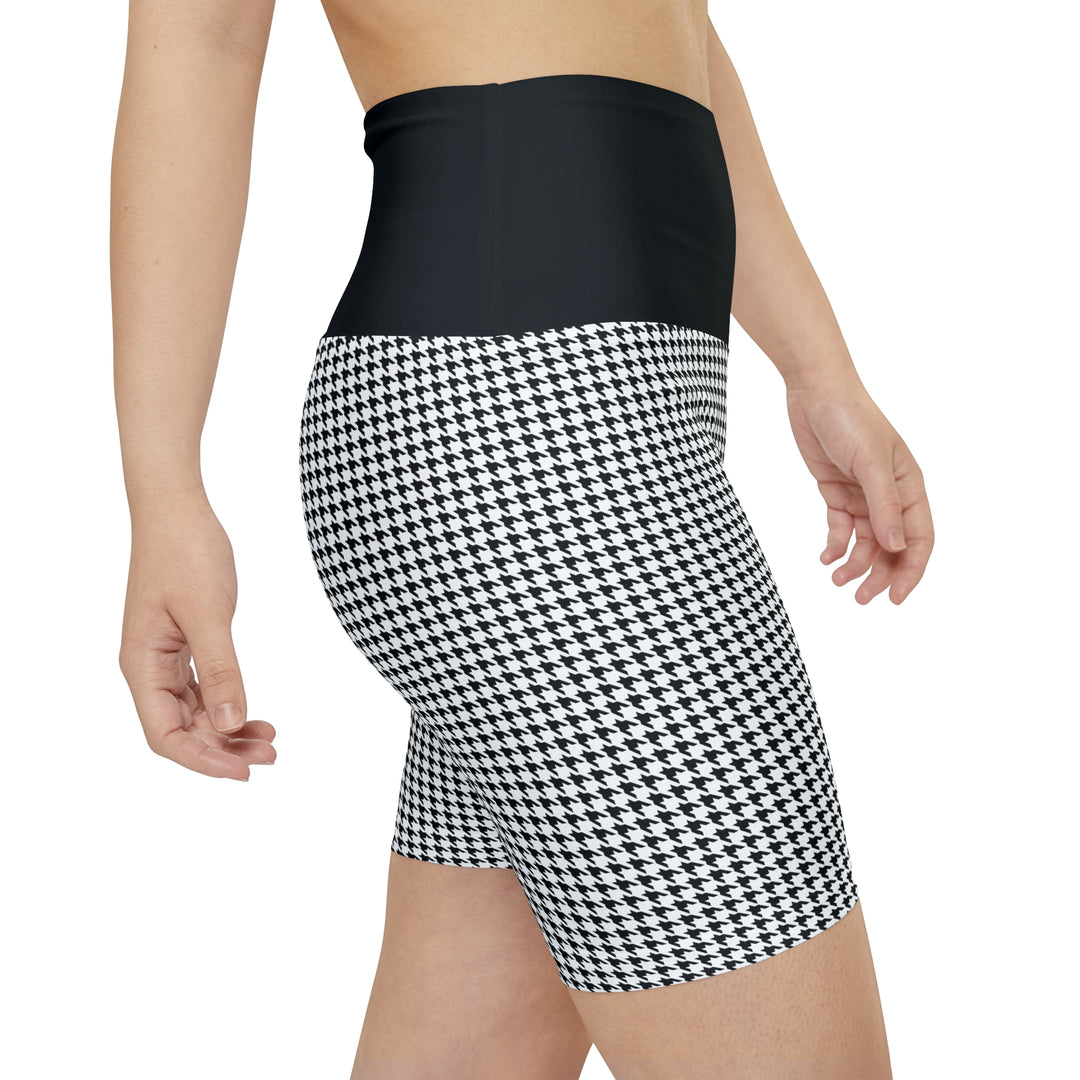 Hound's Tooth Women's Workout Shorts (AOP)