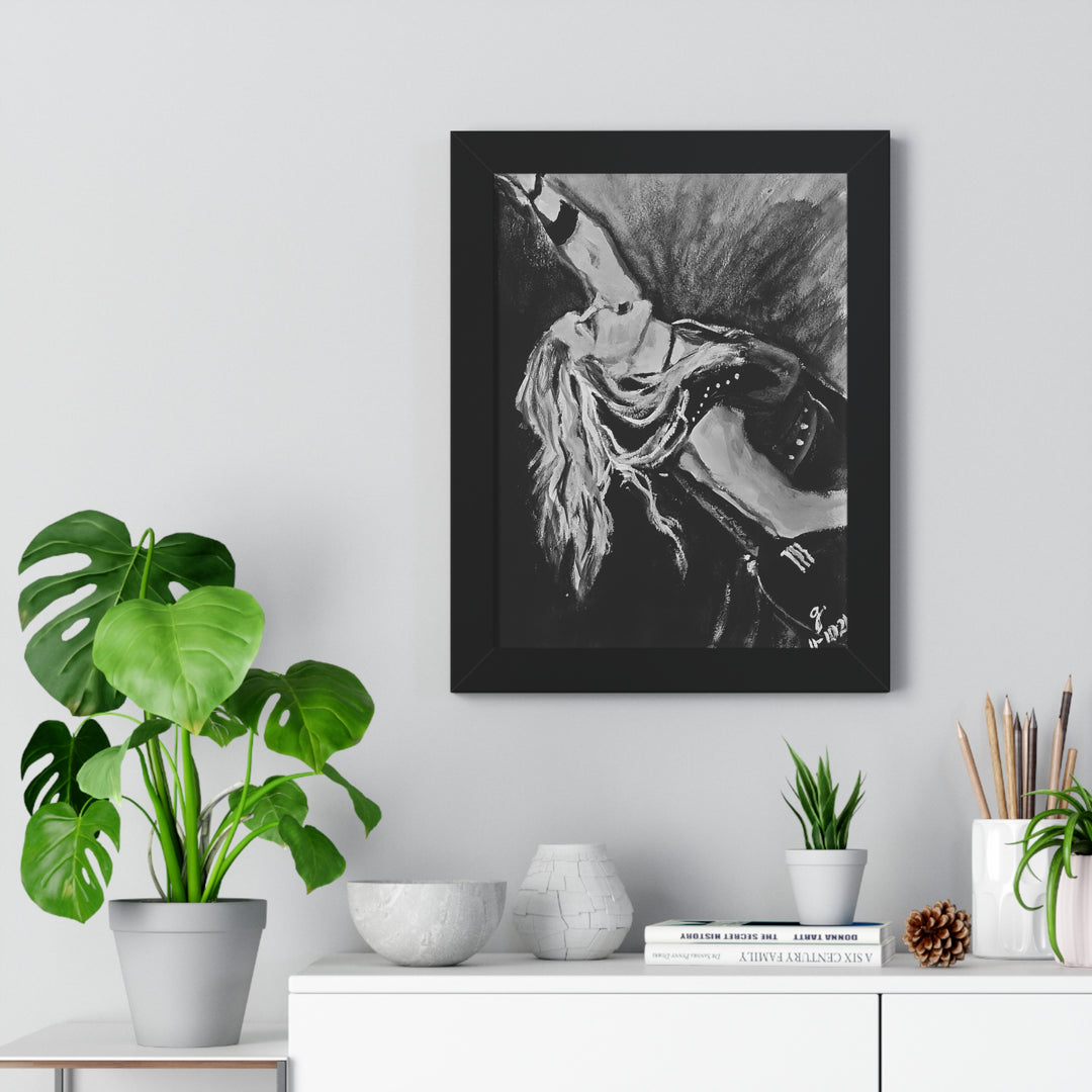 Vertical Poster - Nita Strauss Black and White Rock and Roll Series