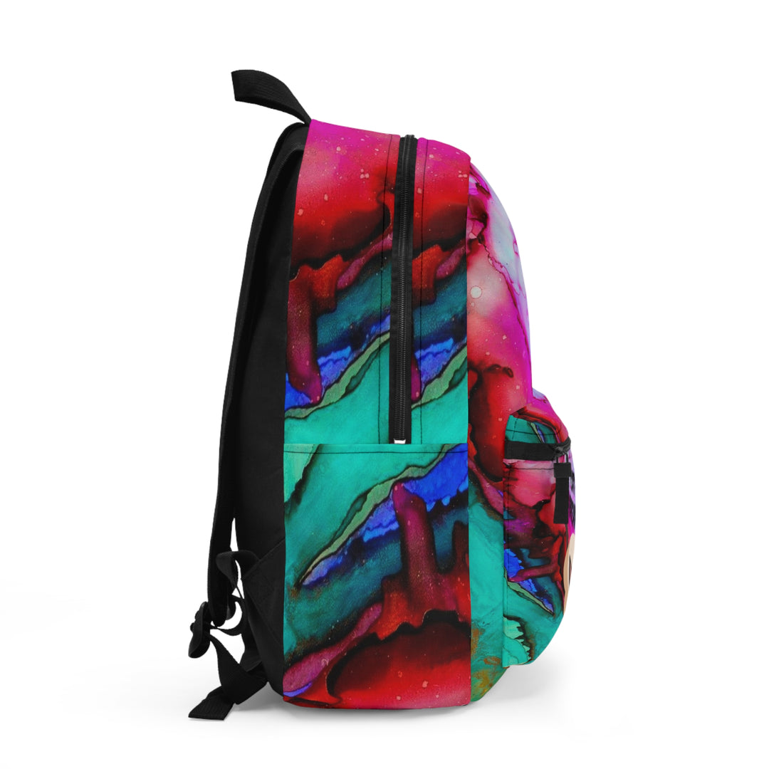 Cat -A-Clysmic Bread-tastrophe Color Swirls Backpack