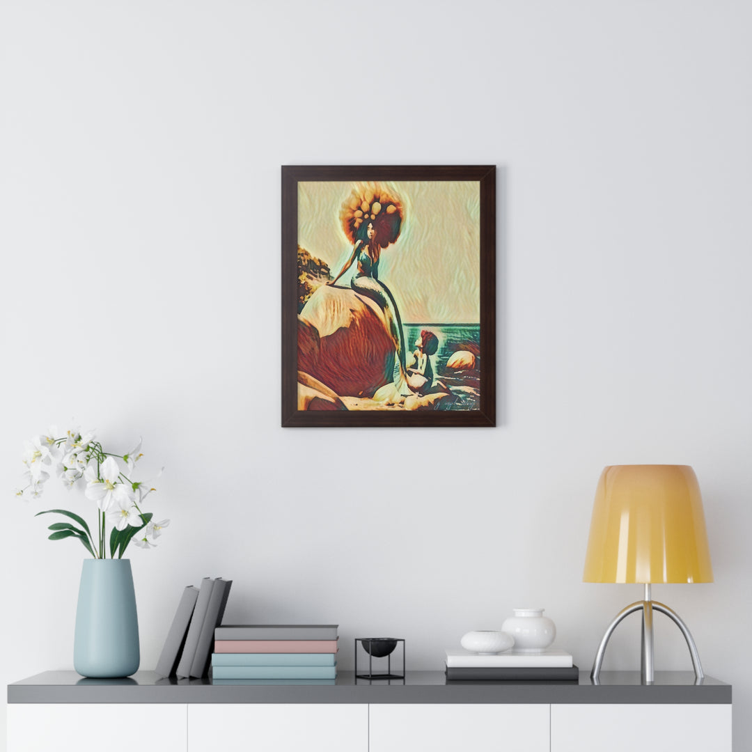 Mermaid Madonna Framed Vertical Poster