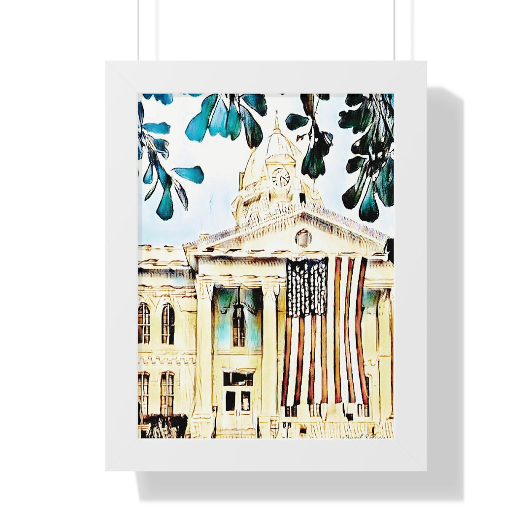 Colbert County Courthouse Framed Vertical Poster