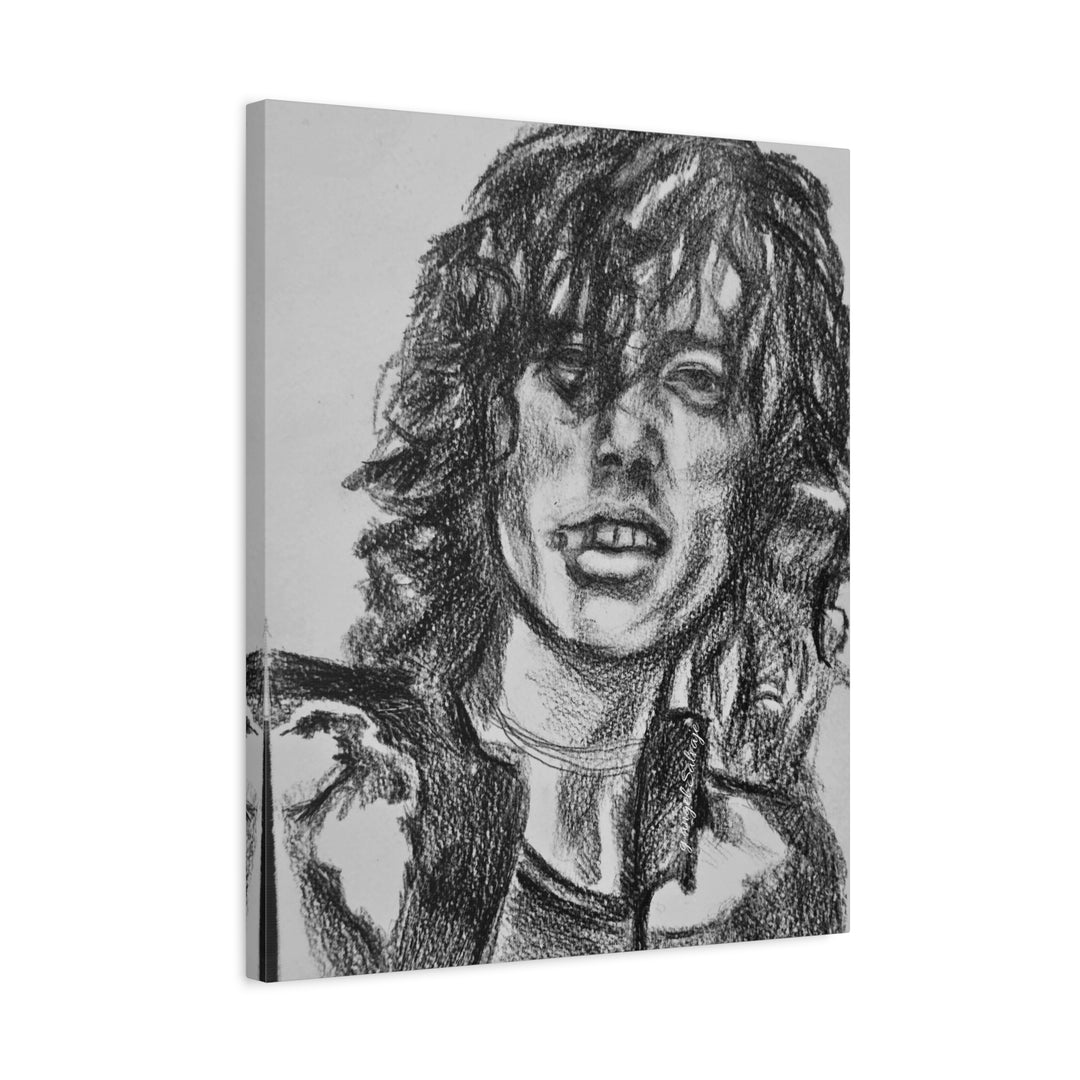 Jimmy Page , B&W Rock and Roll Series, Matte Canvas, Stretched, 1.25"
