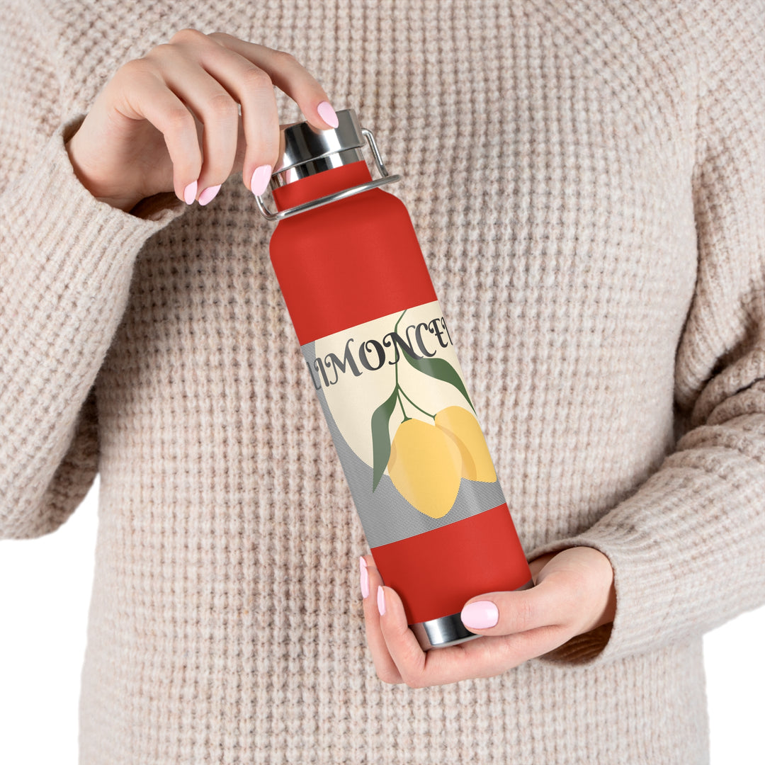 Limoncello Hounds Tooth Copper Vacuum Insulated Bottle, 22oz