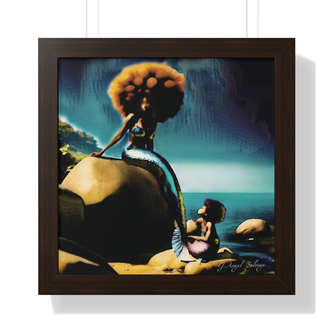 Mermaid Madonna Framed Vertical Poster