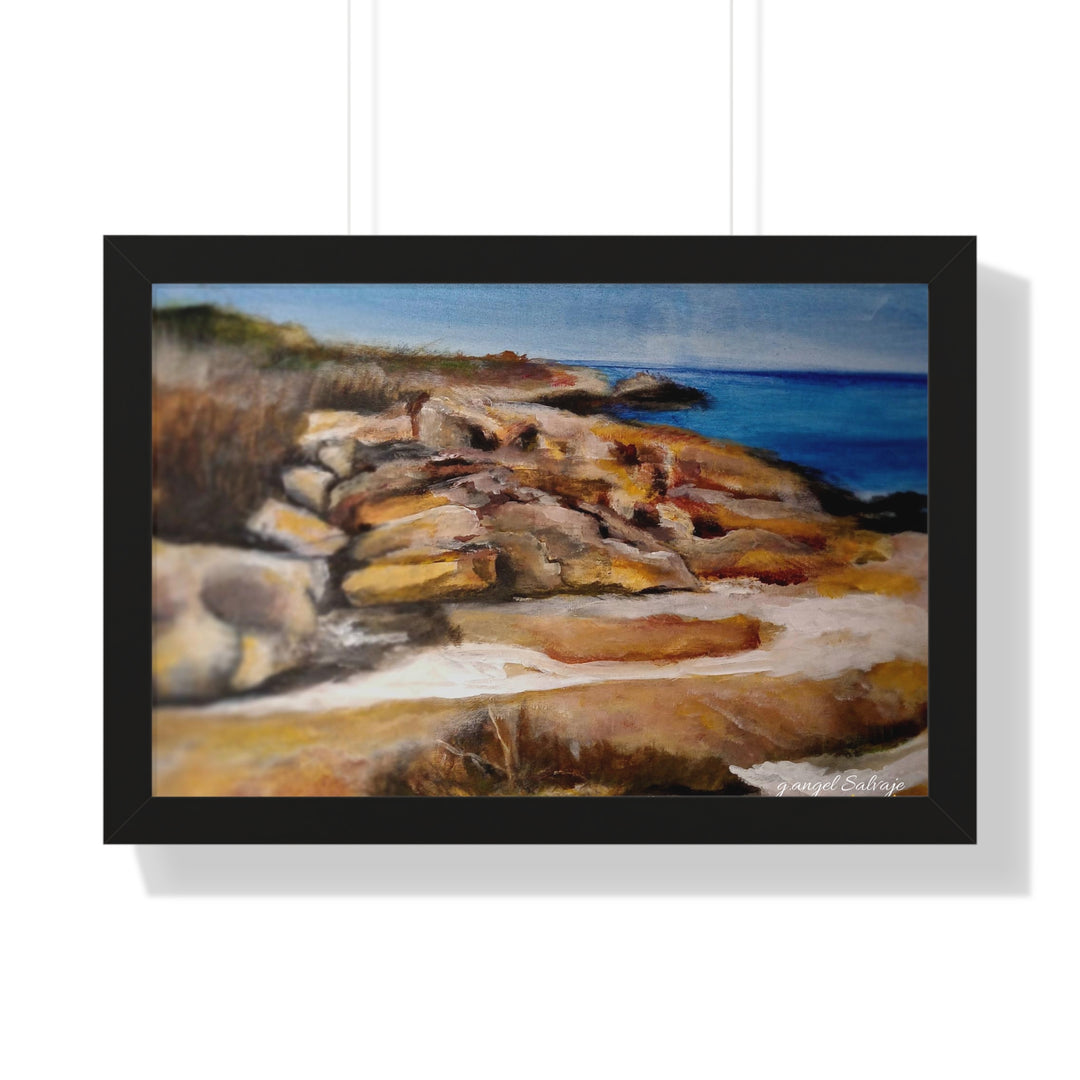 Framed Poster - Seaside Escape by g angel Salvaje