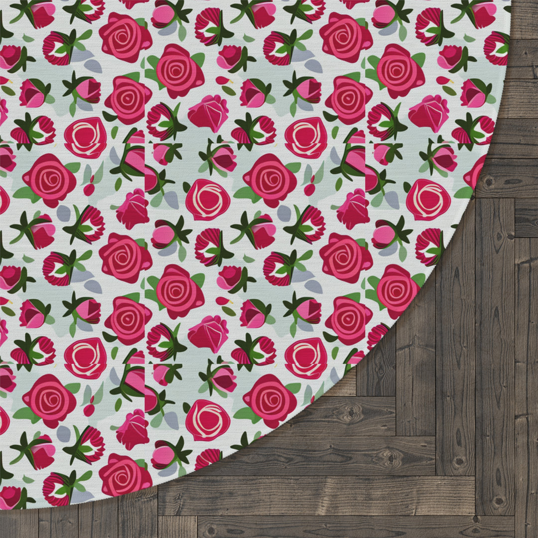 Rose Garden Promises Round Rug