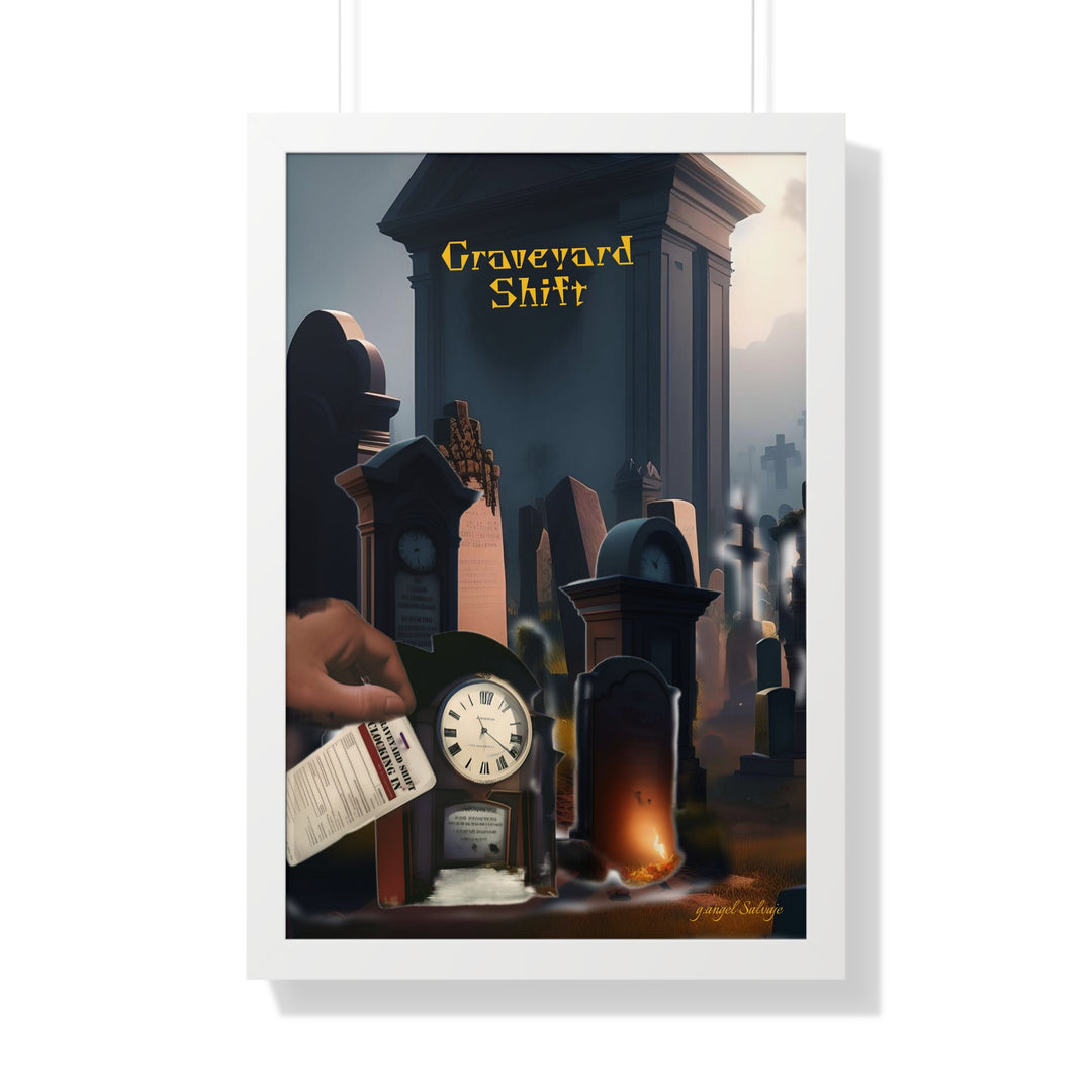 Graveyard Shift Framed Vertical Poster