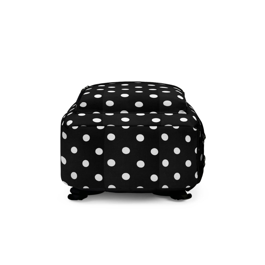 Black and white polka-dot Backpack
