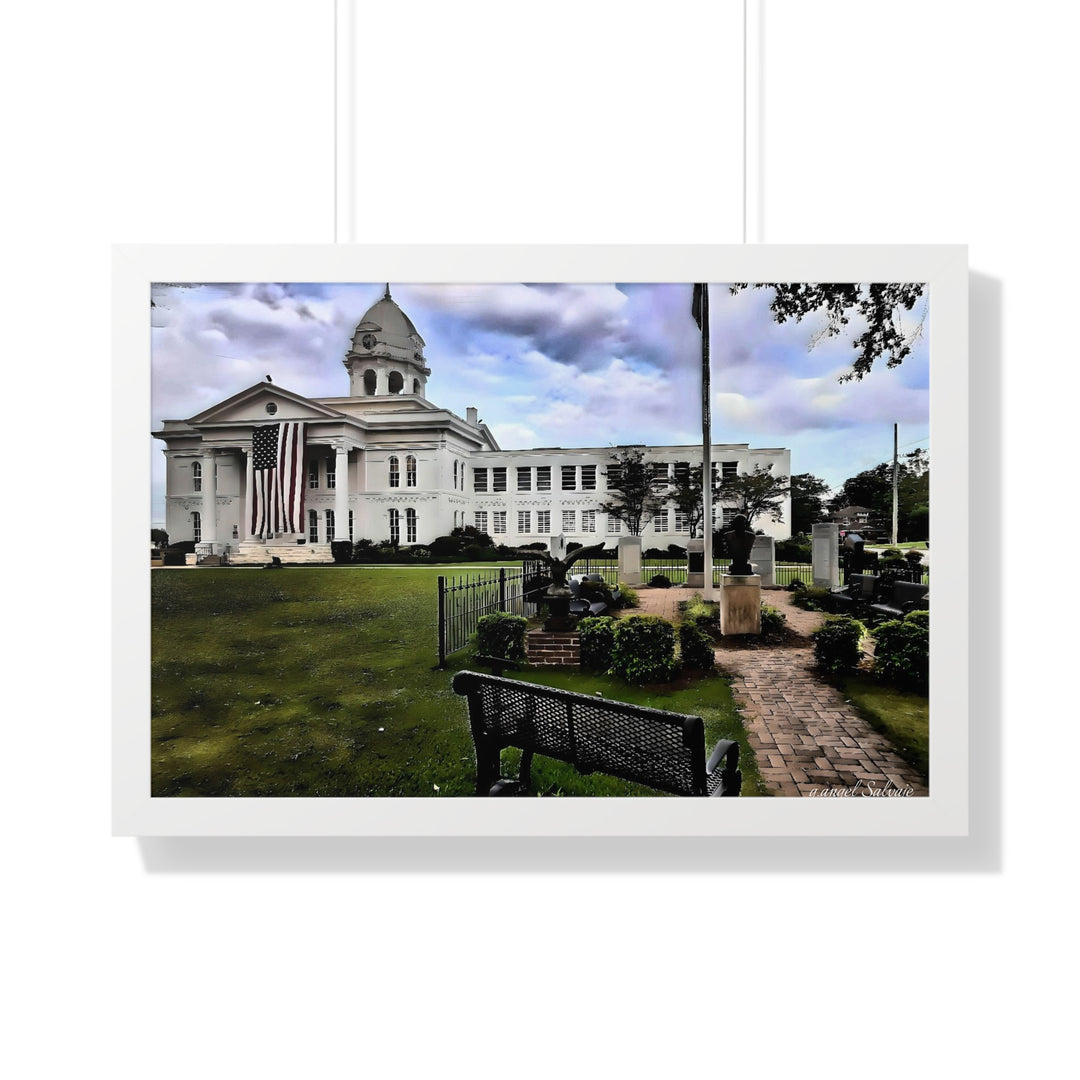 Colbert County Courthouse Memorial Framed Horizontal Poster
