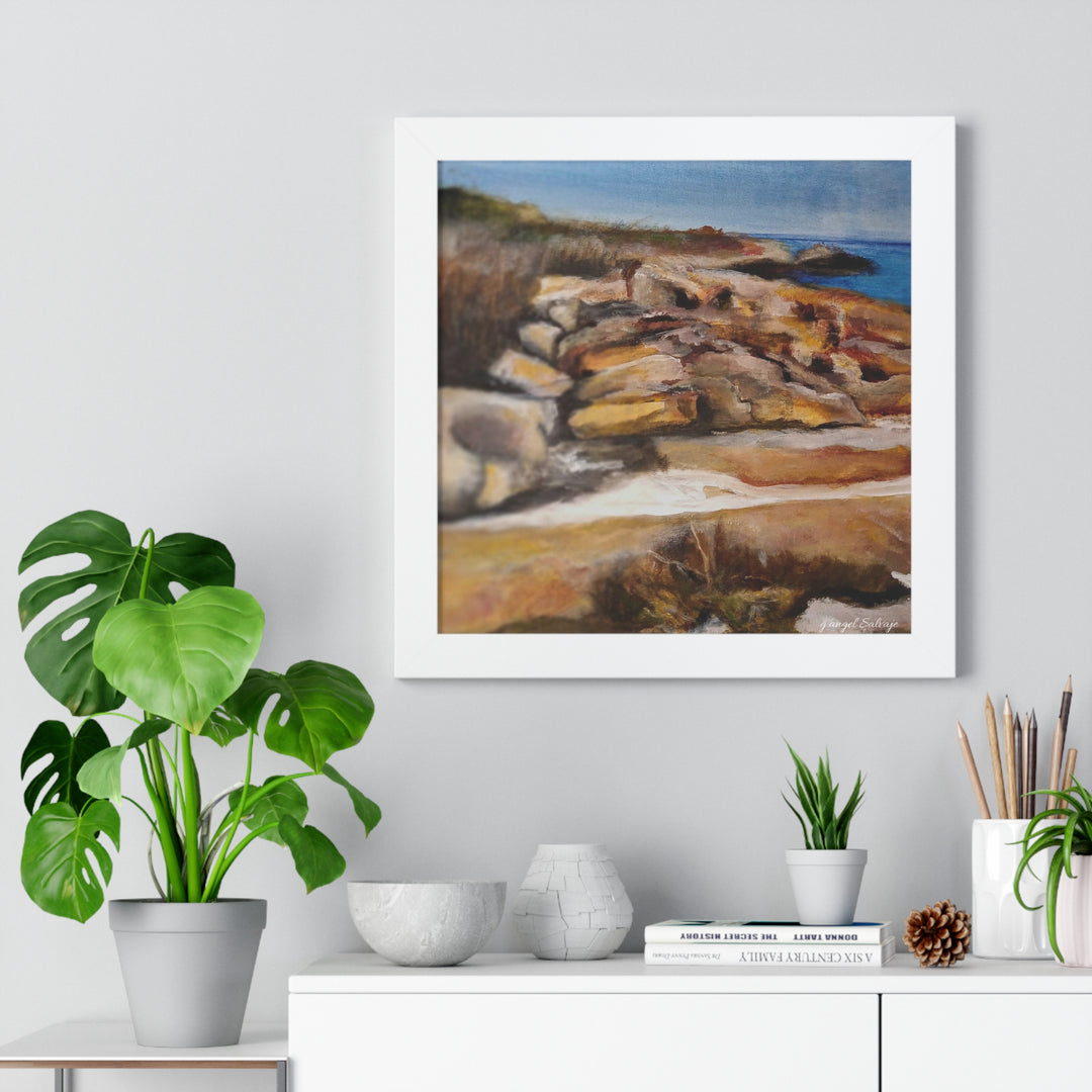 Framed Poster - Seaside Escape by g angel Salvaje