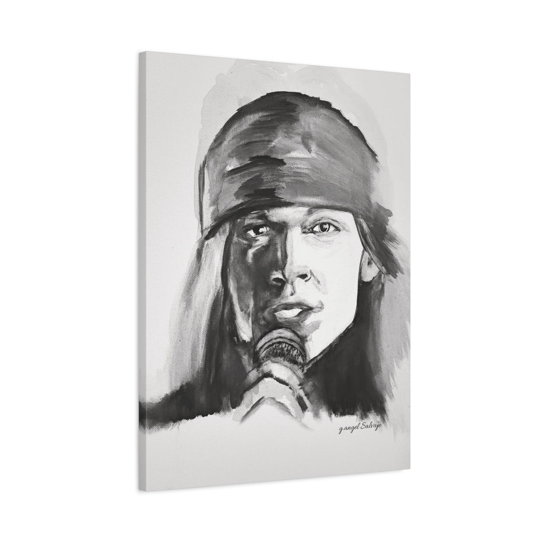 Axle Rose, Black and White Rock and Roll Series Canvas Art