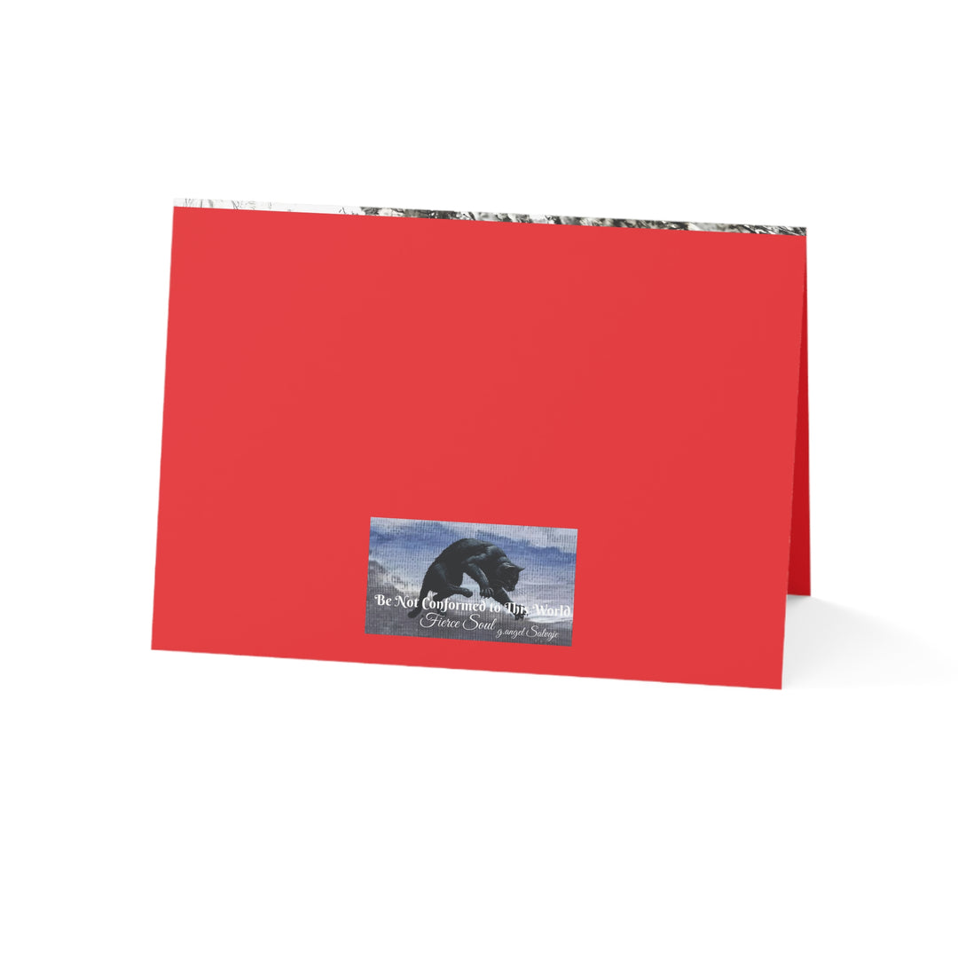 Festive Holiday Greeting Cards - Santa's Magic Snowballs Design with Bible Verse & message(1, 10, 30, 50 pcs)