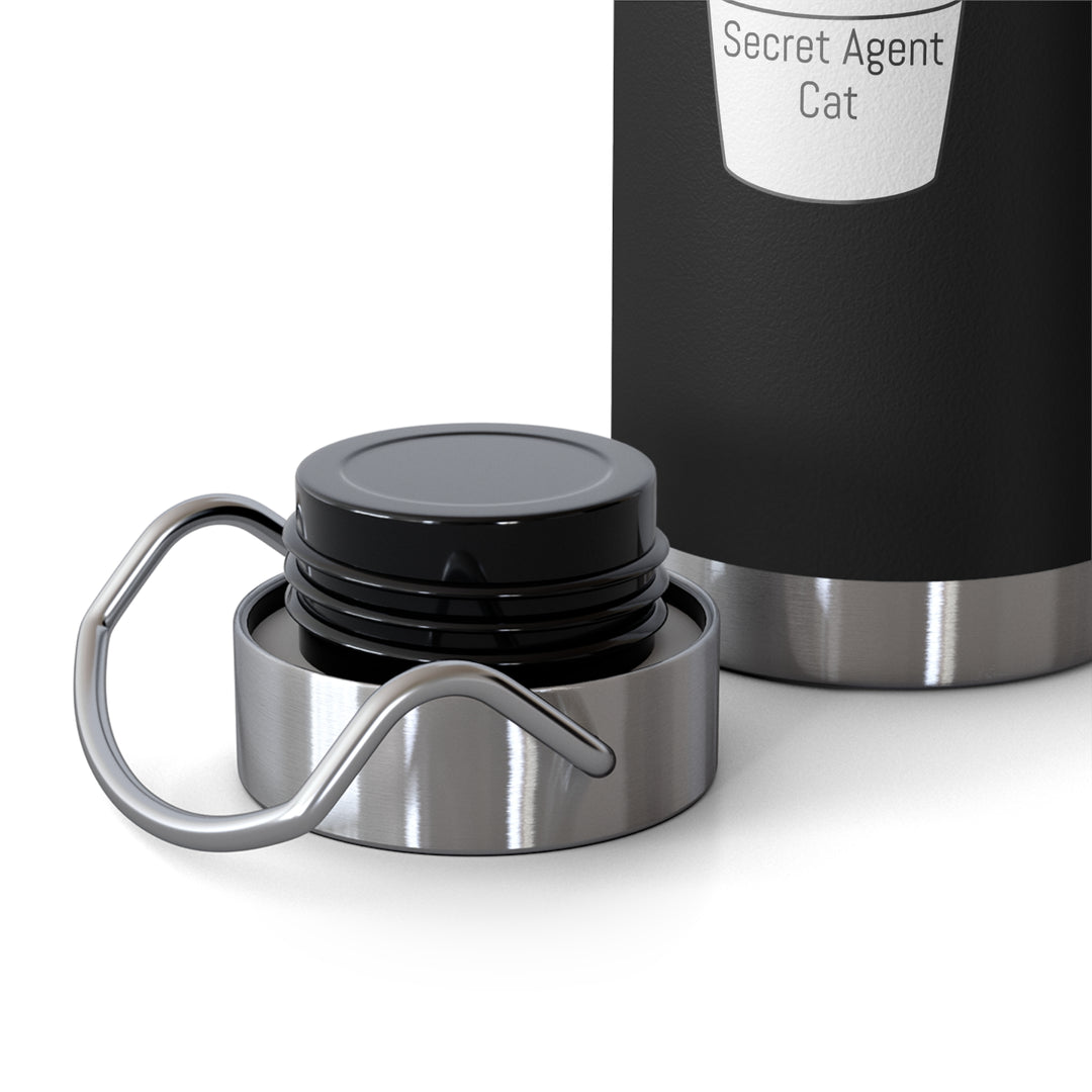 Secret Agent Cat Copper Vacuum Insulated Bottle, 22oz