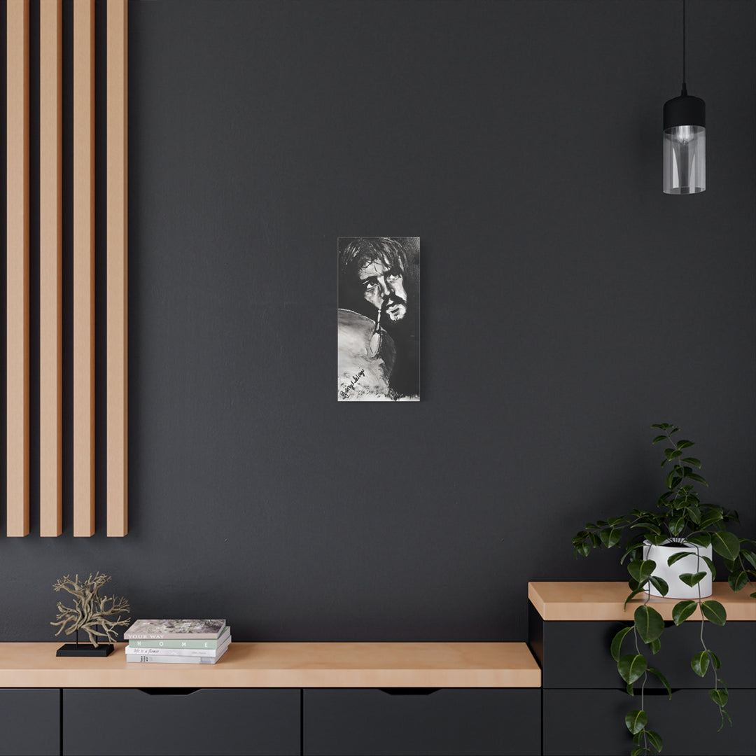 Canvas Print - Jon Bonham Black and White Painting