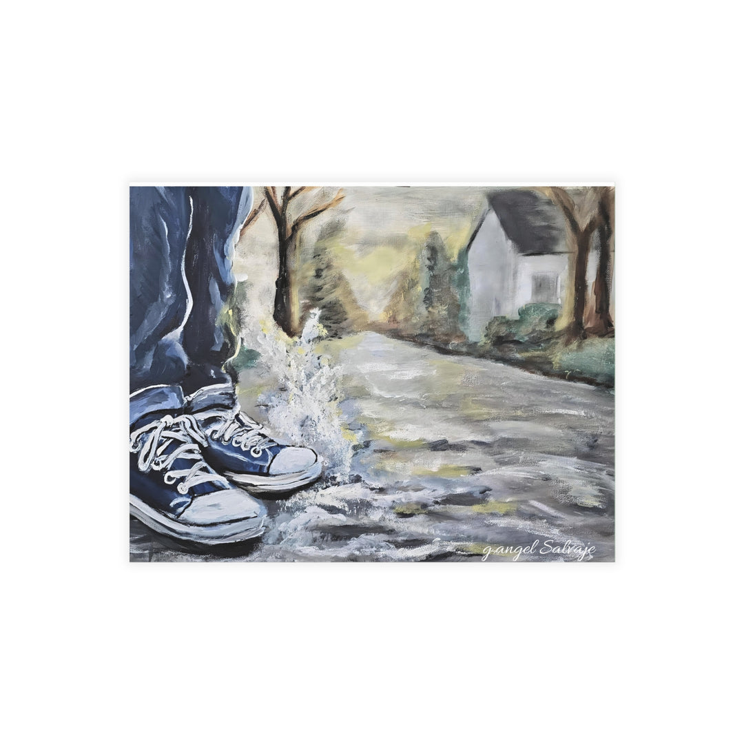 Artistic Postcard Bundle with Envelopes -Splashin' in the Puddles Perfect for Sending Heartfelt Messages