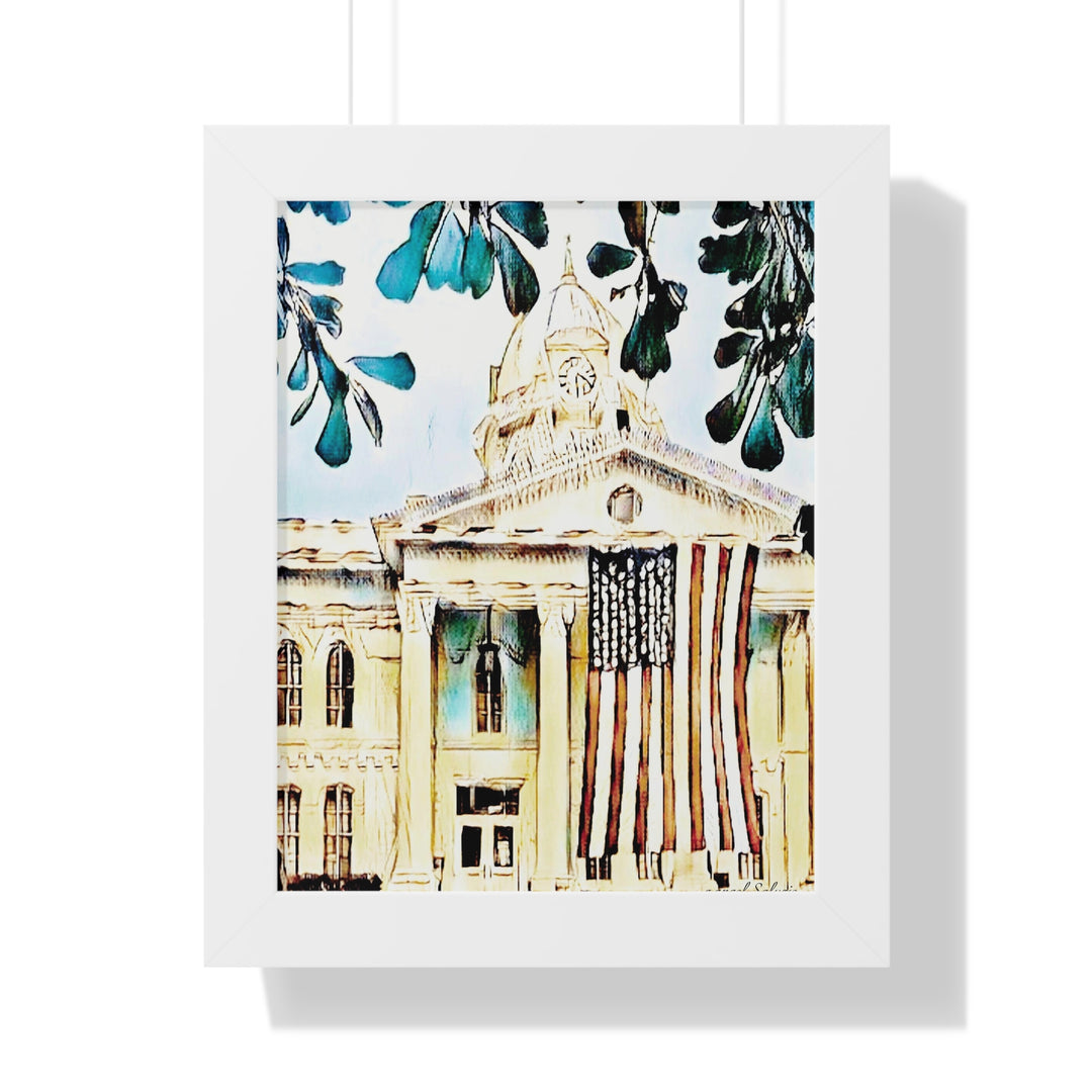 Colbert County Courthouse Framed Vertical Poster