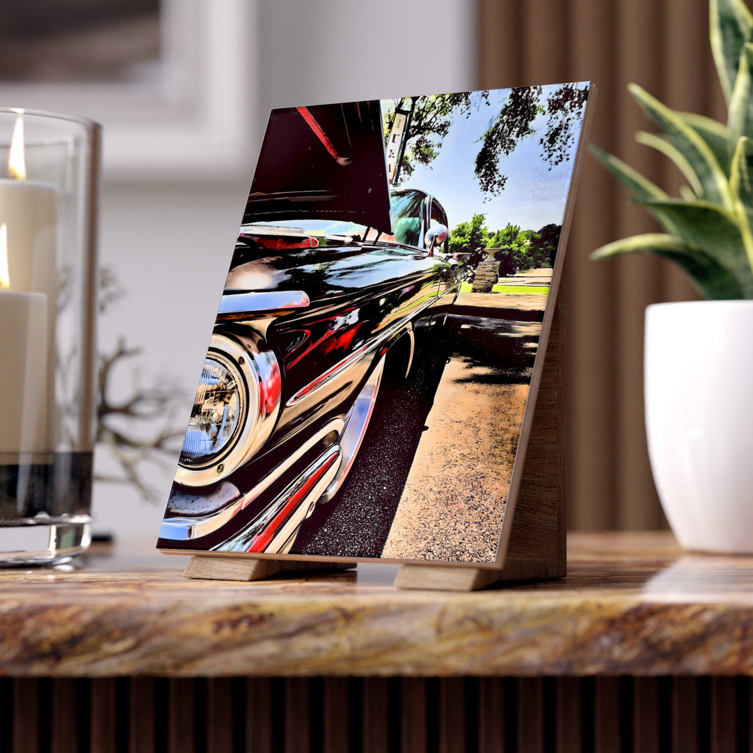 Vertical 1959 Bonneville front Ceramic Photo Tile