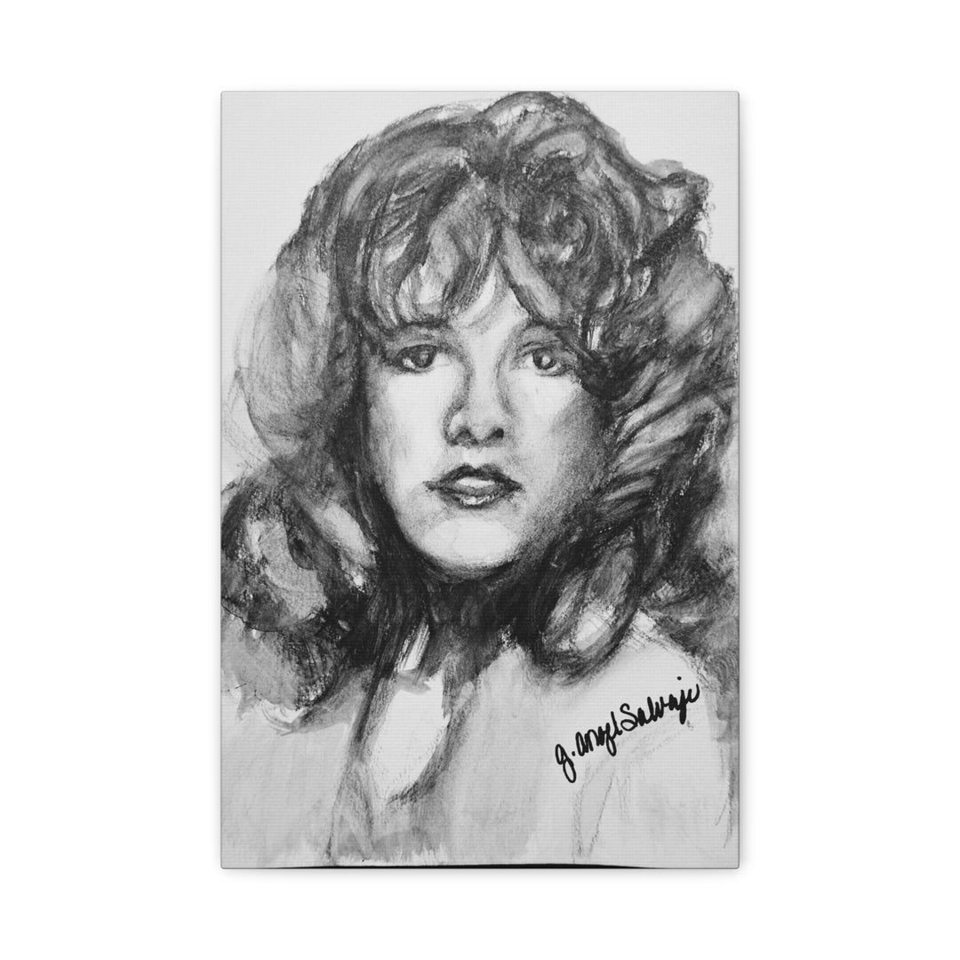 Stevie Nicks, B&W Rock and Roll Series,  Matte Canvas, Stretched, 1.25"