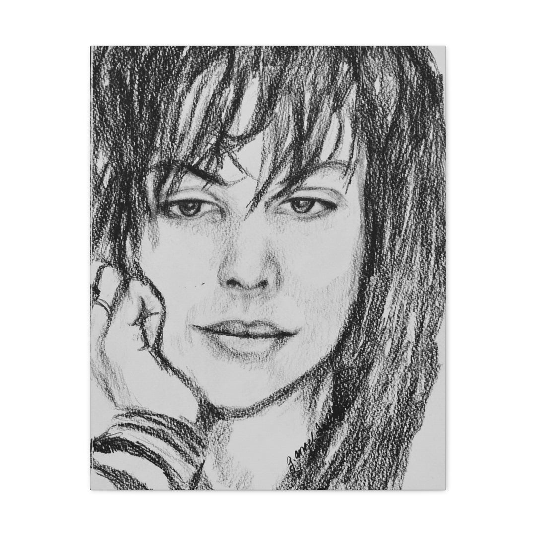 Joan Jett, B&W Rock and Roll Series, Matte Canvas, Stretched, 1.25"