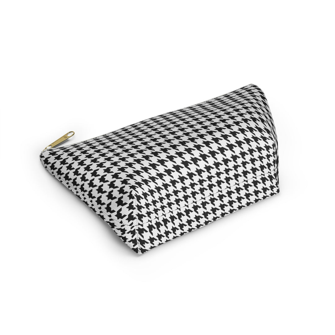 Hound's Tooth Accessory Pouch w T-bottom