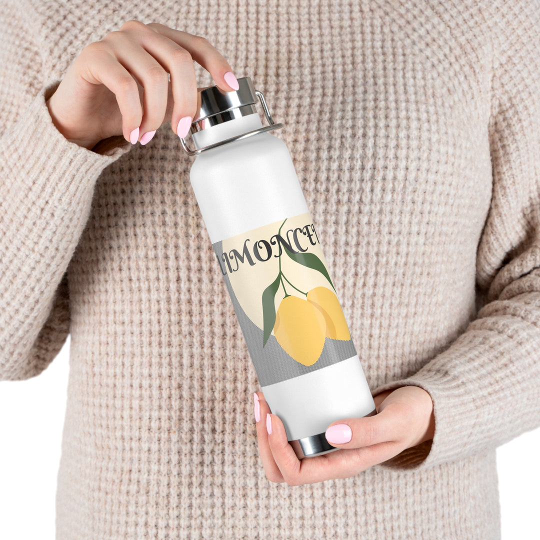 Limoncello Hounds Tooth Copper Vacuum Insulated Bottle, 22oz