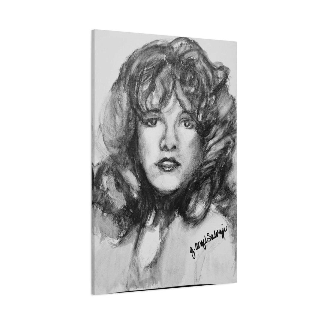 Stevie Nicks, B&W Rock and Roll Series,  Matte Canvas, Stretched, 1.25"