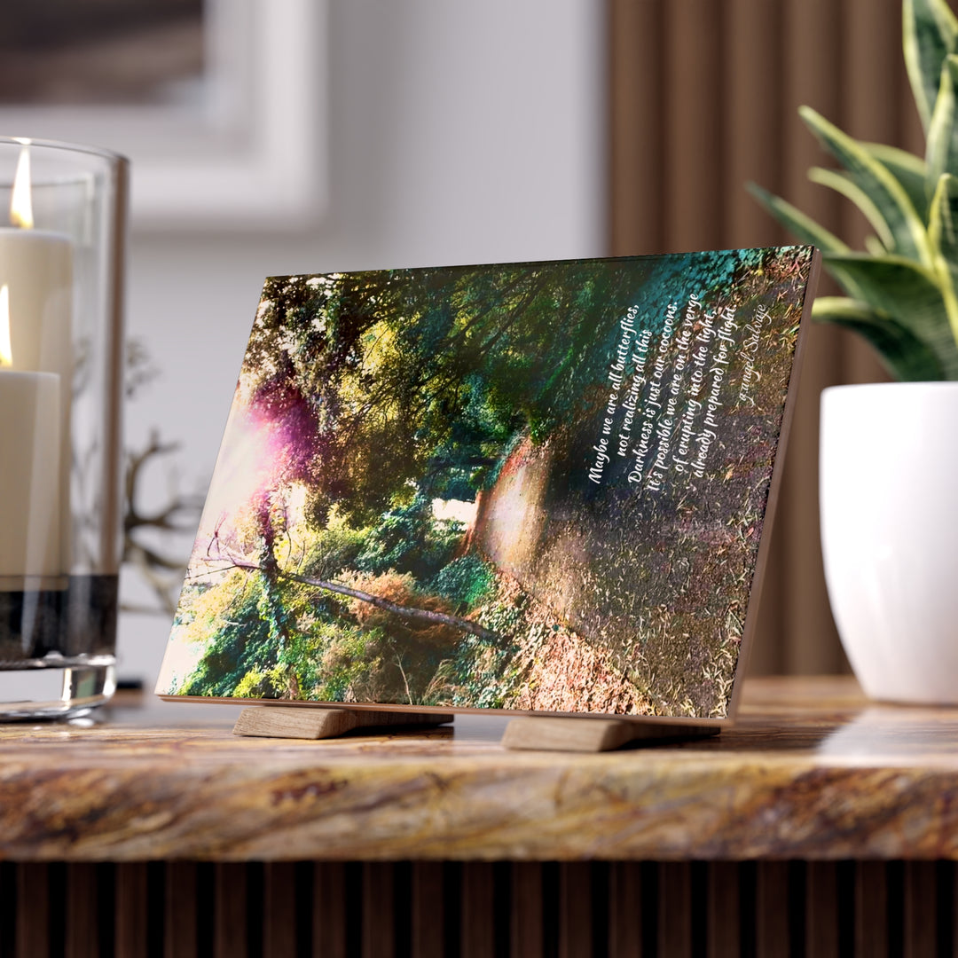 Maybe we are all butterflies, Ceramic Photo Tile