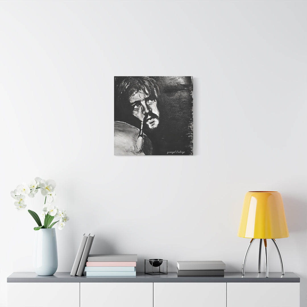 Canvas Print - Jon Bonham Black and White Painting