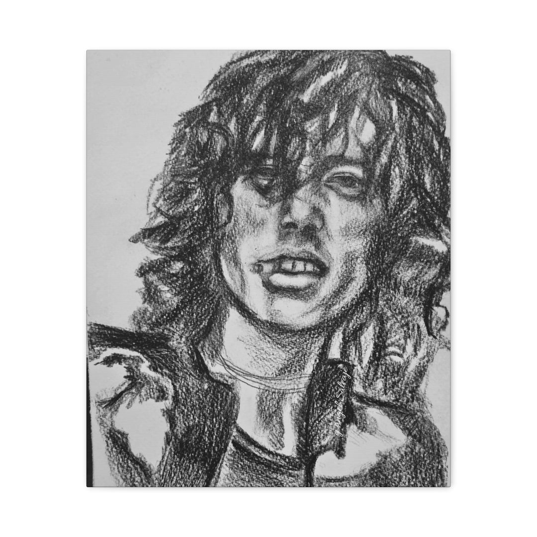 Jimmy Page , B&W Rock and Roll Series, Matte Canvas, Stretched, 1.25"