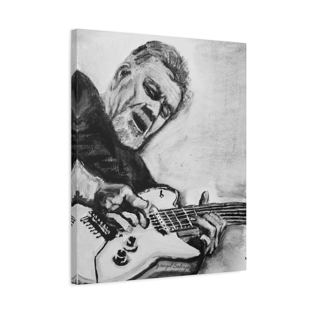 Eddie Van Halen, B&W Rock and Roll Series Matte Canvas, Stretched, 1.25"