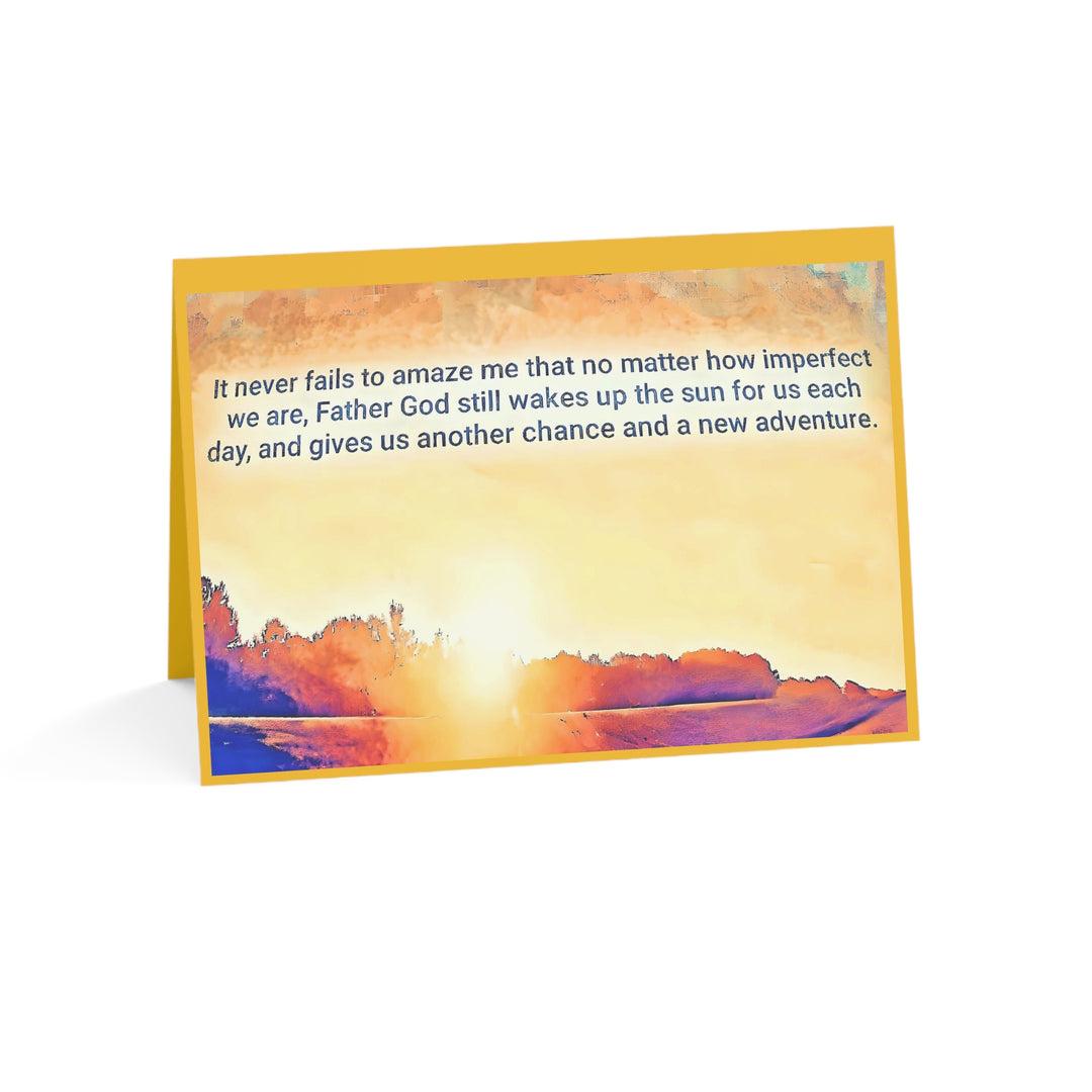 He Wakes Up the Sun,Inspirational Greeting Cards Set - 1, 10, 30, or 50pcs