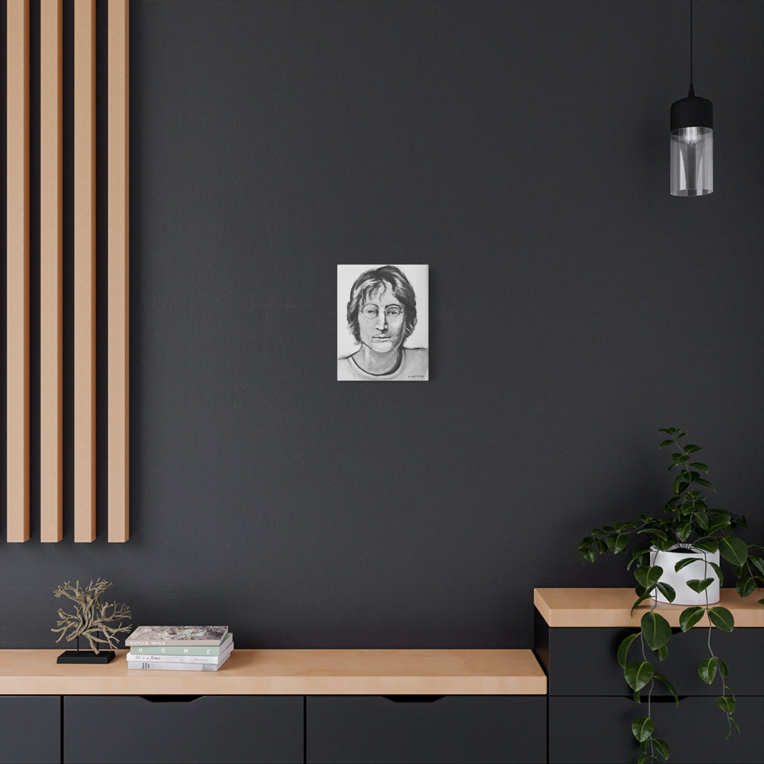 Black and White, John Lennon Canvas Print