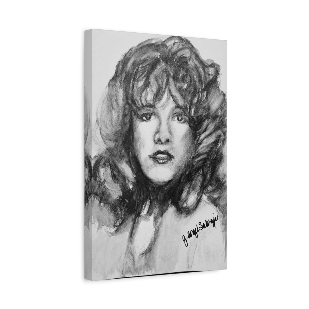 Stevie Nicks, B&W Rock and Roll Series,  Matte Canvas, Stretched, 1.25"