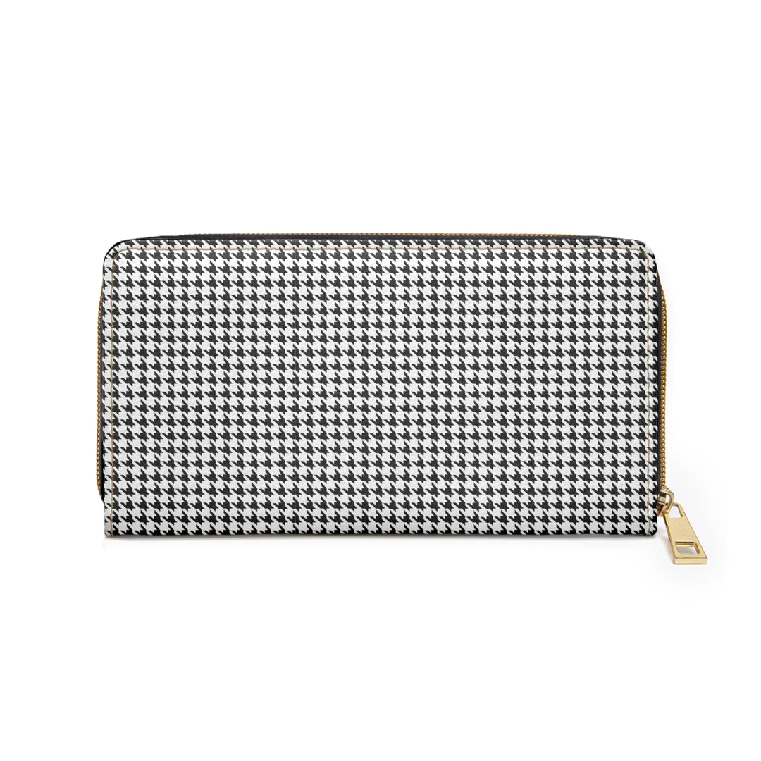 Hound's Tooth Zipper Wallet