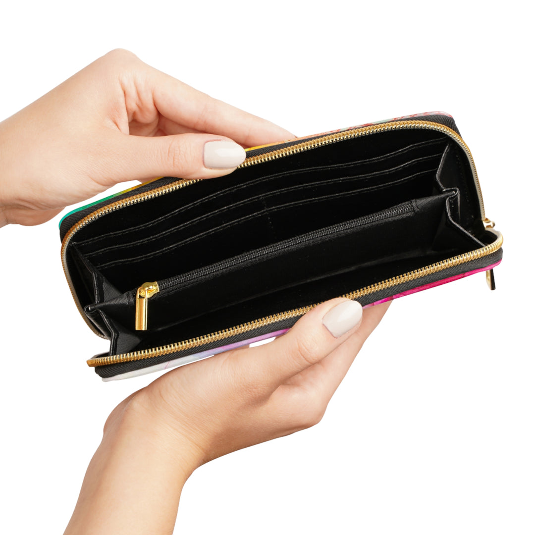 Color Swirl Zipper Wallet