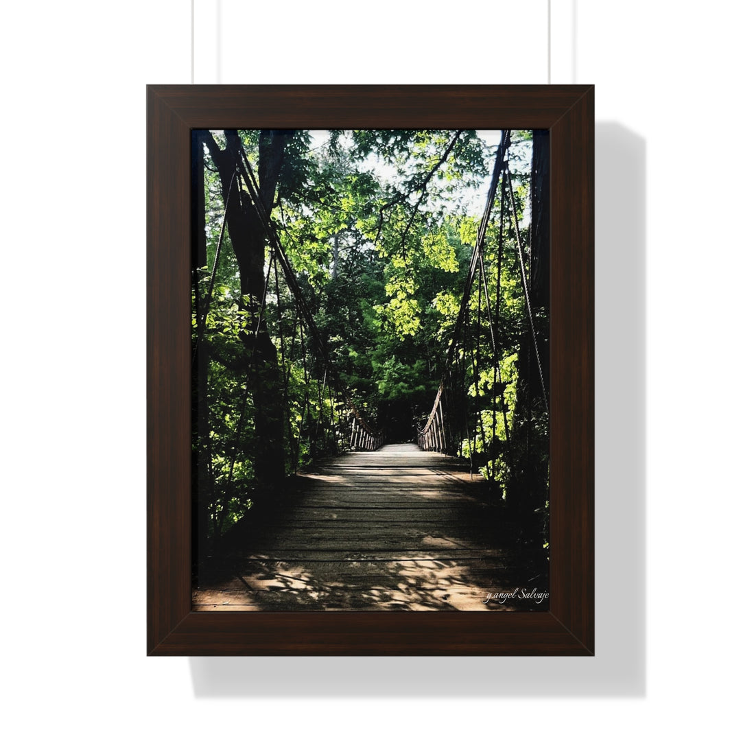 Bridge of Unknown Destination Framed Vertical Poster