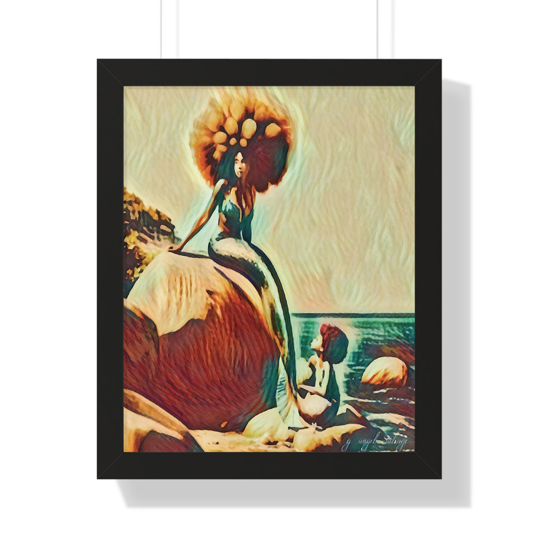 Mermaid Madonna Framed Vertical Poster