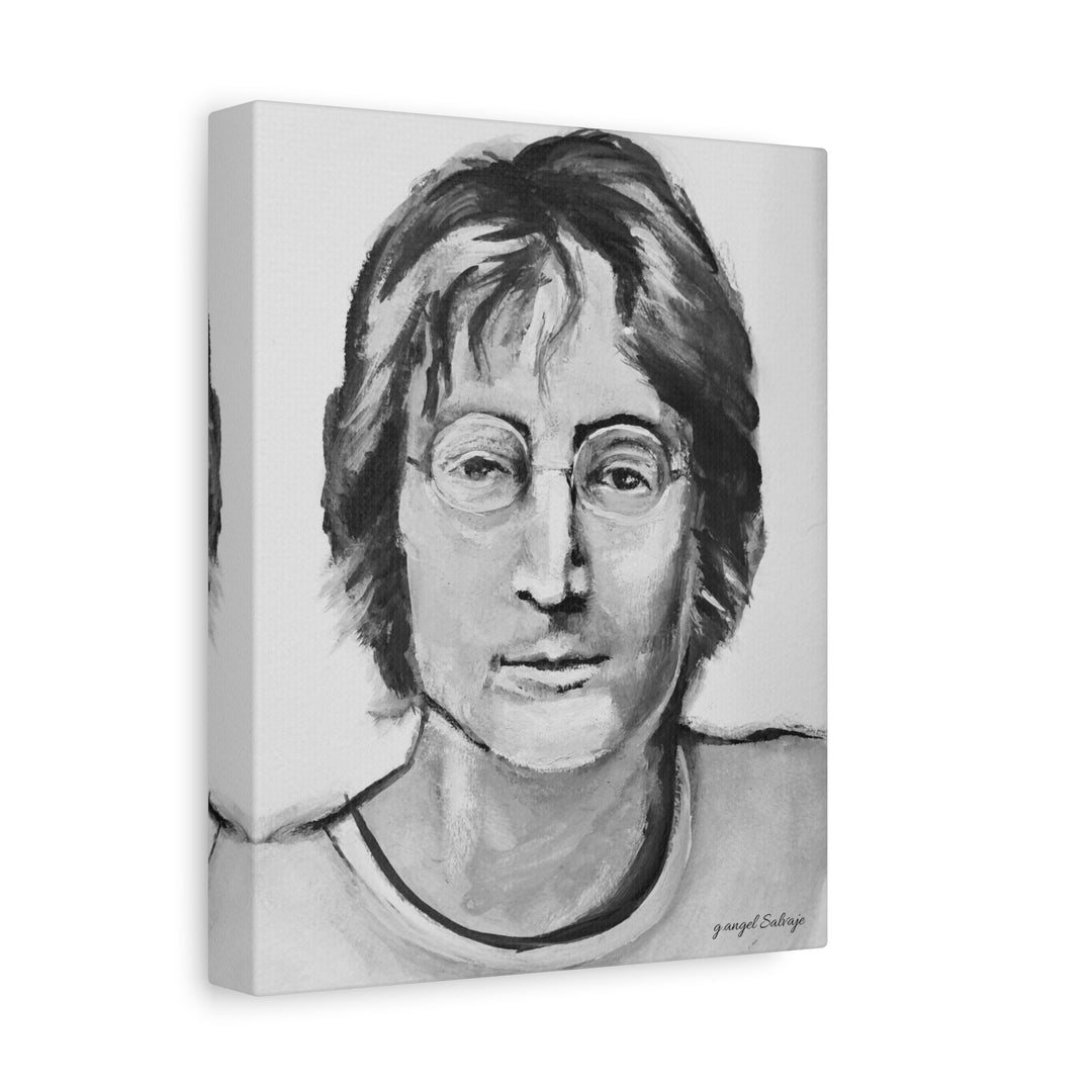 Black and White, John Lennon Canvas Print
