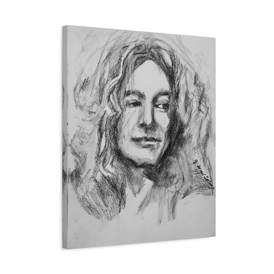 Robert Plant,  B&W Rock and Roll Series, Matte Canvas, Stretched, 1.25"